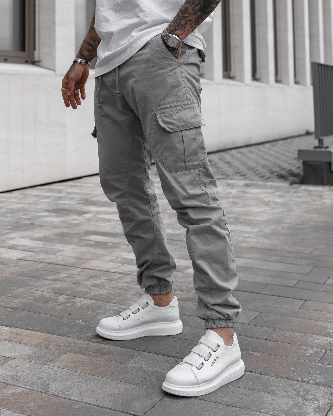 Ανδρικά λευκά Casual Sneakers δερματίνη CH253W φωτογραφία